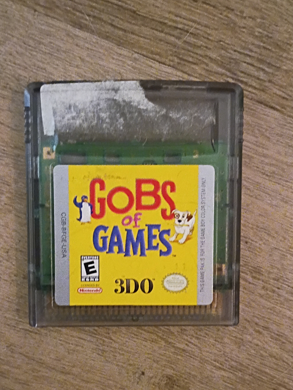 Gobs of Games Yellow Cartridge - Classic Video Game game boy game